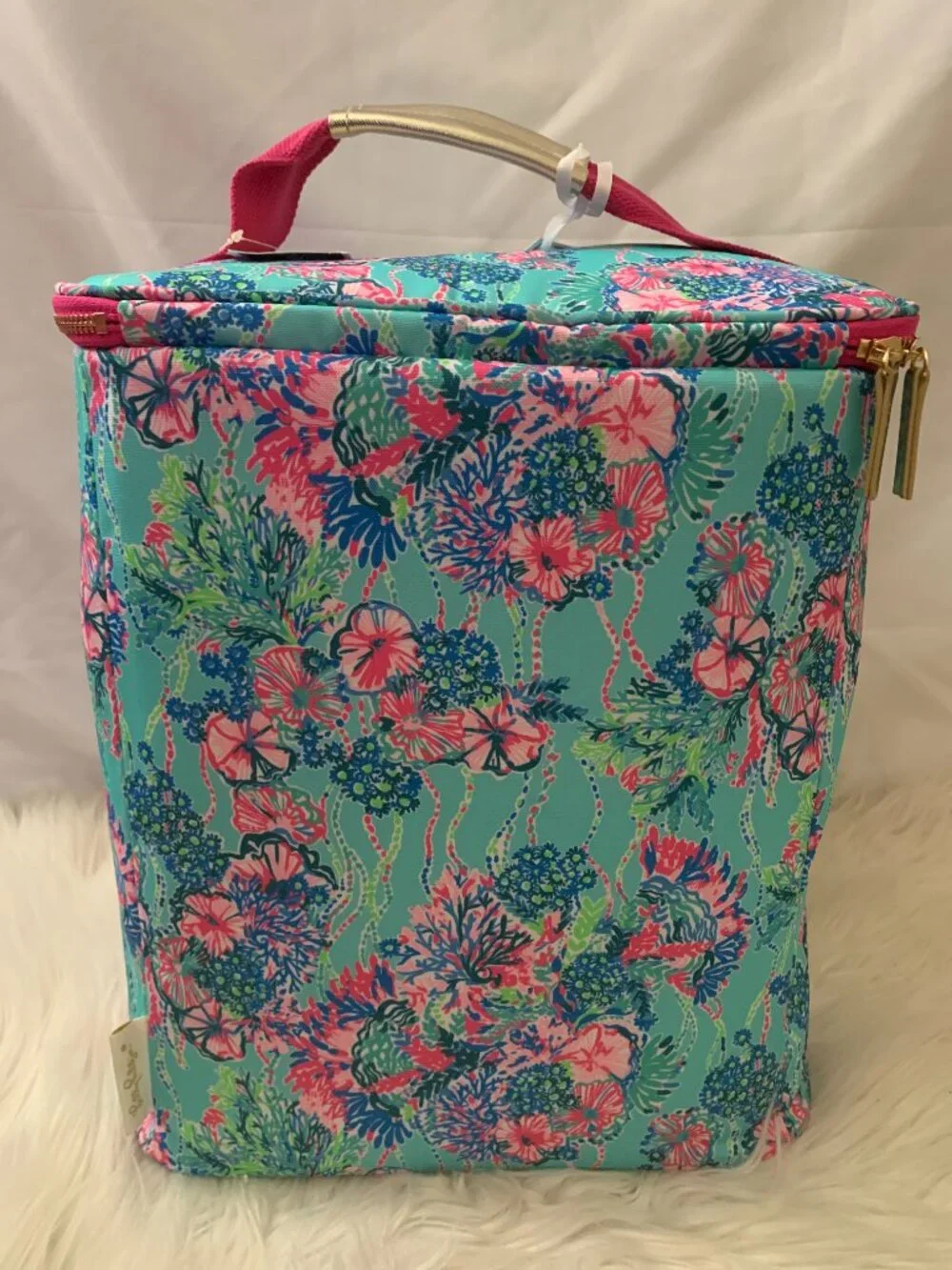LILLY PULITZER Beach You to It Insulated Wine Carrier Tote Bag